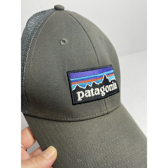 Patagonia Gray Trucker Hat  Cap Snapback Logo Outdoor - Picture 6 of 7